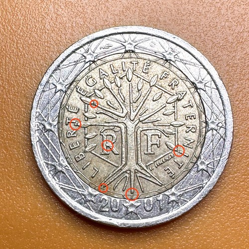 Euro coin 2001 france - 2, 2001,
