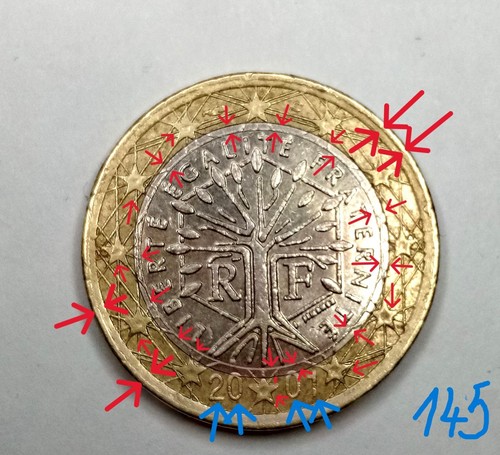 France euro coin 2001 great - euro, coin,2001