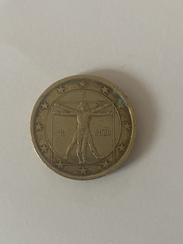 Rare euro coin - vitruviun, man